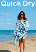 Microfiber Lightweight Thin Beach Towel Sand Free Quick Dry Absorbent Compact Towels for Swimming Pool Camping Beach Accessories Large Easy Pack Travel Things for Vacation Essentials Gift Adult