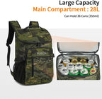 Kalesi Cooler Backpack 36 Cans Lightweight Insulated Backpack Cooler Leak-Proof Travel Camping Lunch Backpack Outdoor Cutlery Backpack for Men and Women