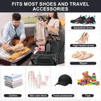 Shoe Bags for Travel, 4 Pack Extra Durable Travel Shoe Bags for Storage and Packing, Reusable Water-proof Shoe Bag with Smooth Zipper, Portable Travel Essentials