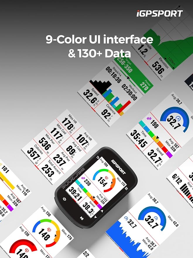 iGPSPORT BSC200S GPS Bike Computer, Wireless Route Navigation 2.4'' Screen Bluetooth ANT+ Cycle Computer IPX7 Waterproof