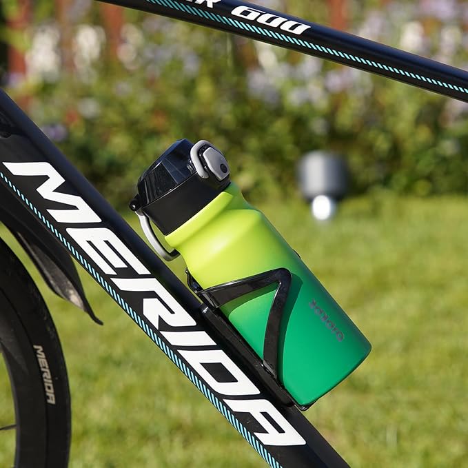 BJPKPK Water Bottle With Straw 18oz Insulated Water Bottles Reusable Stainless Steel Metal Thermo With Leak Proof Lockable Lid And Carry Handle,Sky