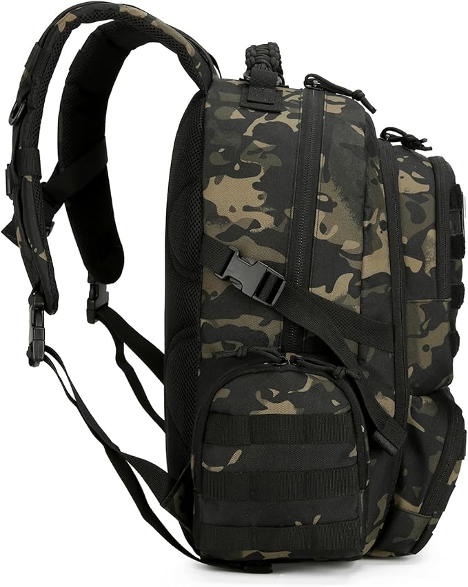 30L Military Tactical Backpack for Men 3 day Assault Pack Molle Daypack Army Hiking Rucksack (BlackMix)