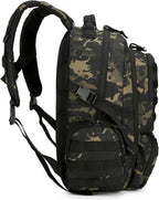 30L Military Tactical Backpack for Men 3 day Assault Pack Molle Daypack Army Hiking Rucksack (BlackMix)