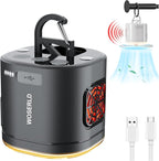 Portable Camping Light Camping Fan & Ultrasonic 3-in-1 Tent Lights USB Rechargeable 1200mAh Battery Outdoor LED Light & SOS Light ,with Hook Magnet Suitable for Indoor Outdoor Hiking (Black)