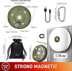 4 in 1 Camping String Lights 32.8FT Outdoor Quick Storage Camping Lights String & Lanterns, 8 Modes Retractable Camping Essentials Waterproof Camp Lights for Tent Gear