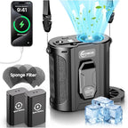 [Dual Battery] Next-Gen AI Portable Waist Fan Clip On 24000mAh, MAX 80H Runtime, 17000RPM Powerful 5 Speeds, Rechargeable Belt Fan with Filter Power Bank Flashlight, Shirt Fans for Men Outdoors Travel