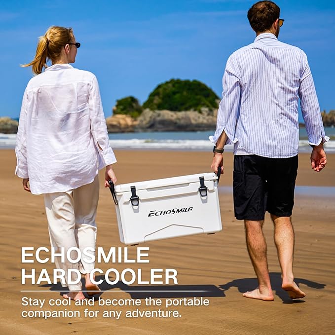EchoSmile 25/30/35/40/60/75 Quart Rotomolded Cooler, Built to Stand up to The Rigors of The Journey