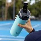 Maxi Stainless Steel Water Bottle 26oz - Double wall vacuum insulated | Integrated carry handle | leak proof flip top lid | Lightweight & stylish - Mint Green