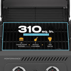 Charbroil Performance Series 2-Burner Gas Grill Cabinet, Stainless Steel - 463638125