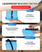 UTOBEST Hydration Bladder,TPU Water Bladder,Water Bladder for Hiking Backpack,BPA Free,Wide Opening,Leak-Proof,Water Reservoir for Hiking Cycling Camping Running