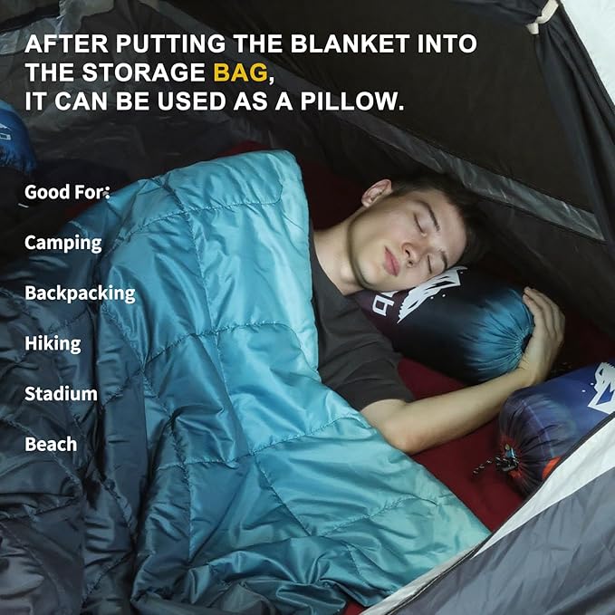 zzlamb Hooded Stadium Blanket,Waterproof Outdoor Camping Blanket Polar Fleece,Warm Windproof Portable for Stadium,Sports,Picnic,Beach,Car,Pets,56x75in Purple Green Fade