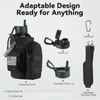 KXIAOCHEN Insulated Water Bottle, Stainless Steel Water Bottle, 2 Lids (Straw and Handle Lid),Wide Mouth Metal Water Bottles Keep Hot and Cold, Double Walled, Thermo Mug, Metal Canteen