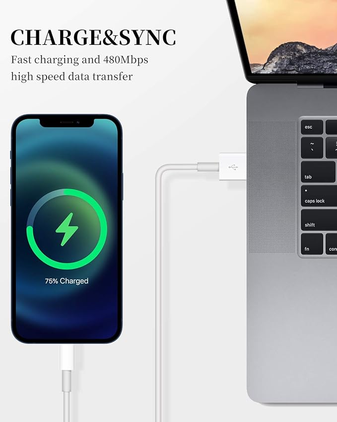 Uzento for iPhone Charger Cord,2 Pack Original USB to Lightning Cable Apple MFI Certified 1Ft, Fast iPhone Charging Cord for iPhone 11/11Pro/11Max/ X/XS/XR/XS Max/8/7/6/5S/SE