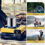 Camping Tea Kettle, Portable 1.2L Coffee Pot, Outdoors Camping Pot, with Handles and with Lids for Camping Hiking Picnic Camping, Backpacking, Silver