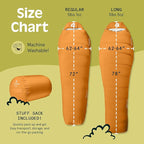 Retrospec Dream Sleeping Bag - 5, 15, 30 Mummy for Camping, Insulated Cold Weather, Lightweight Stuff Sack, Water-Resistant, Adjustable Draw Cords, Adult