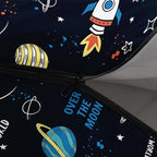 Kids Sleeping Bag for Boys Girls,Rocket Moon Print-Lightweight Warm Portable Outdoor Indoor-Waterproof Cold Weather Resistant Sleeping Bag for Camping Hiking