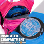 Insulated Hydration Backpack Pack with 2L Water Bladder Lightweight 22L Hiking Backpack Bag for Women Men Daypack for Hiking Running Festival Camping Biking