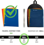 Everest Luggage Basic Backpack, Red, Medium