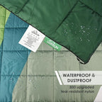 Lightweight Camping Blankets Outdoor Down Alternative Puffy Printed Camping Blanket Waterproof Large Silk Cotton Blanket Packable Warm for Trave Picnic Hiking Camping Cold Weather 78" x 55"