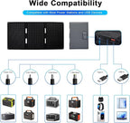 30W Portable Solar Panel, Foldable Solar Panel Charger with QC3.0 USB-A USB-C & DC Output for Phone/Power Bank/iPad/Power Station, IP65 Waterproof for Camping Backpacking Hiking RV Blackout