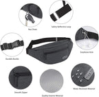 MAXTOP Large Crossbody Fanny Pack with 4-Zipper Pockets,Gifts for Enjoy Sports Festival Workout Traveling Running Casual Hands-Free Wallets Waist Pack Phone Bag Carrying All Phones