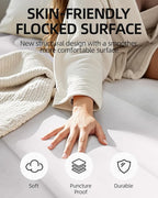 CHILLSUN 2025 Upgraded Air Mattress Full with Built in Pump, 18" Raised Comfort Blow up Mattress, Inflatable Mattress Colchon Inflable, Flocked Top Air Bed with Storage Bag for Home Camping & Guests