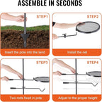 VEVOR Swivel Campfire Grill, Fire Pit Grill Grate over Fire Pits, Heavy Duty Steel Grill Grates, 360° Adjustable Open Fire Outdoor Cooking Equipment, Portable Camp Fire Racks for Camping Outdoor BBQ