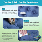 Sleeping Pad for Camping, 4in Thick Insulated Sleeping Pad for Winter, Ultralight Inflatable Camping Mattress with Adjustable Pillow, Compact Built-in Foot Pump Sleeping Mat for Backpacking