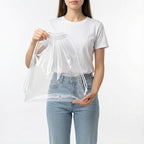 Clear LDPE Drawstring Bags (250 Pack) (13.75" x 17.5") 2 Mil Disposable Transparent Plastic with Double Cotton White Strings. Shoe Bags for Travel Large Storage Organizers Pouch (250)
