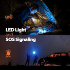 Portable Waist Fan - 14500mAh Rechargeable Battery, 67Hrs Cooling Belt Fan, 5 Powerful Speed & 360° Rotatable, Hands Free Clip On Waist With LED Light for Work Gift Camping Travel Outdoor