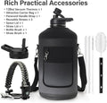 DYSANKY 1 Gallon Water Bottle Insulated | Thickened Stainless Steel Vacuum Metal Water Jug | Portable Sports Large for Gym and Hiking with Straw, Carrier Bag, Handle Strap | BPA-Free 128 oz