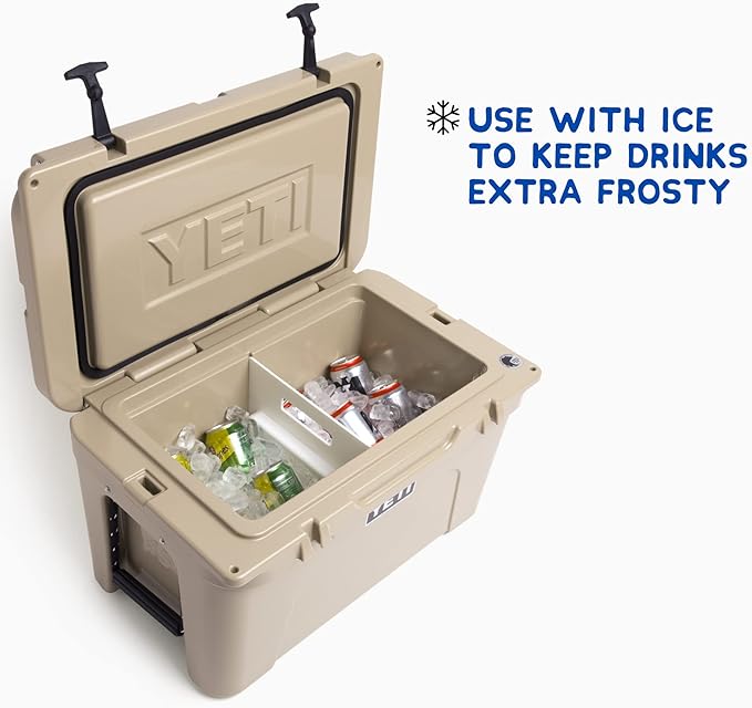 Ice Pack Divider for YETI Coolers - Four Sizes to Fit The YETI Tundra Haul, 35, 45, 65, Roadie 48, 60 - YETI Cooler Accessories - Freezable YETI Accessories