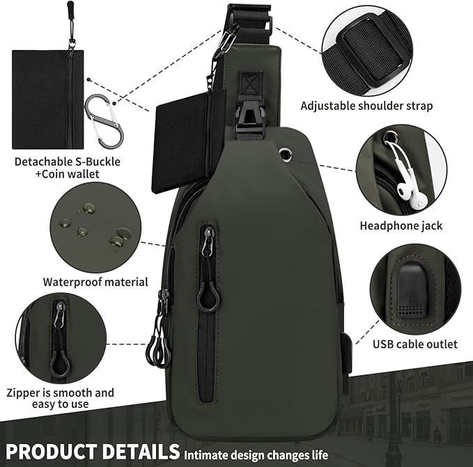 Waterproof Clear Bag for Stadium Events, Women's Crossbody Clear Sling Bag with Coin Wallet, Shoulder Bag for Daily Use