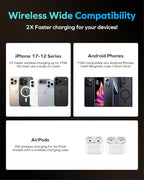MOMAX (2026 NEW) Magnetic Portable Charger 10000mAh Qi2 Certified 15W Fast Charging Power Bank iPhone Air MagSafe Battery Pack Designed for iPhone 17 Pro Max/17 Pro/Air/16/15/14/13/12