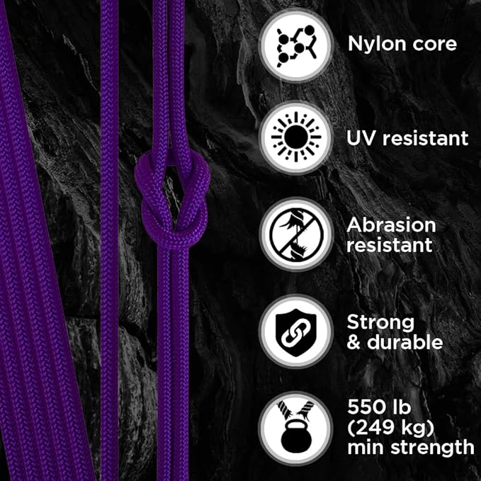TECEUM 5/32" Paracord Rope 1000 – 1000ft / 200ft / 100ft / 50ft – Tactical Parachute Cord 4mm – 45+ Colors – Nylon String for Survival & Camping Gear – Stripe Cord for Survival – Utility Rope