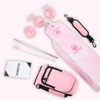 40 Oz Water Bottle with Strap Stainless Steel Sports Water Bottle with 3 Lids (Straw, Chug and Flip Lid) Insulated Leak Proof Metal Jug for Men & Women - Pink (Solid)