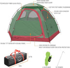 KAZOO Outdoor Camping Tent 2/4 Person Waterproof Camping Tents Easy Setup Two/Four Man Tent Sun Shade 2/3/4 People