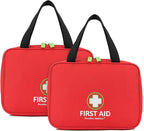2Pack Handy First Aid Bag Empty First Aid Kit Portable For Home, Office, Vehicle, Emergency Kit For Your Next Adventure, First Aid Supplies Organizer Bag For Camping, Travel, Sports