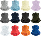 12Pack Summer Balaclava Face Mask Sun UV Protection Hood Breathable Face Mask for Men Women