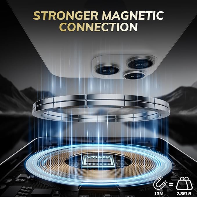 [0.3" Ultra Slim] [Alloy-Made] [Credit Card] Magsafe Portable Charger for iPhone, 2026 Upgrade 5000mAh Fast Charging Magnetic Power Bank, Wireless Battery Pack for iPhone 17 Air 16 15 Pro Max 14 13