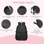 Backpack for Girls, Solid-Color School Backpack for Boys Kids, Aesthetic Girls Bookbag for Elementary School Travel Daypack,Beige