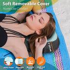 TREKOLOGY Inflatable Beach Pillow – Portable Beach Chair Pillow with Adjustable Strap & Sand Bag for Stability, Washable Cover, and Ergonomic Support for Ultimate Relaxation ALUFT Mint