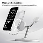 3-in-1 Wireless Charging Station for Apple Devices - Fast Charging Station for iPhone and Watch with MagSafe, Stable Charger Stand for iPhone 12-15 & iPhone 16 & iWatch & AirPods