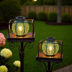 TAKE ME Solar Lanterns Outdoor Lights Waterproof Garden Lanterns for Patio,Outside Mothers Day Gifts Mom Wife Grandma Birthday Gifts [Set of 2]