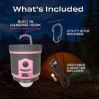 USB Rechargeable Camping Lantern, 400 Lumens LED Lantern, Hanging Tent Lamp, 6000mAh Power Bank, 200 Hour, 6 Modes, for Outdoors & Emergency