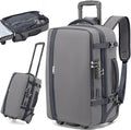 Fanwoli Vacuum Rolling Travel Backpack, Carry On Luggage with TSA Lock & Anti Theft Zipper, 70L Expandable Airback with Compression Pump, Waterproof Laptop Bag Ideal for Flight & Business