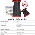 ALEVMOOM Upgraded Portable Collapsible Folding Stool with Cushion Retractable Telescoping Stool for Adults Sturdy Capacity 550lbs Camping Chair for Outdoor Hiking Garden BBQ with Bag