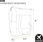 Carhartt Classic Convertible Backpack Tote, Durable Water Repellent Material W/ 17" Laptop Sleeve, Black