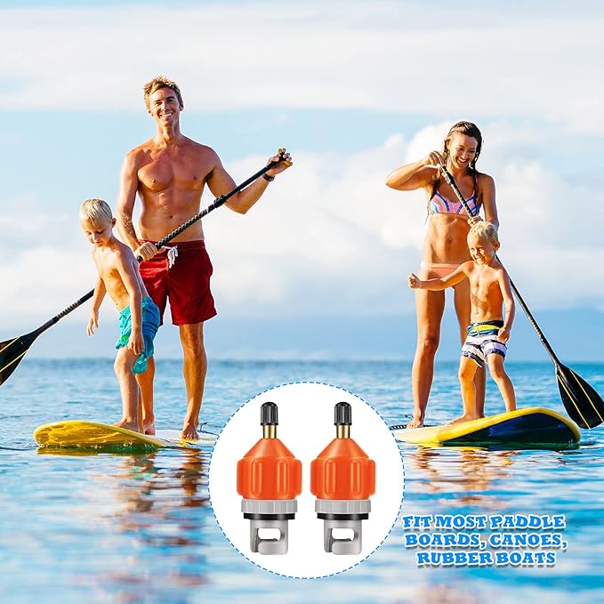 Shappy 2 Pieces Inflatable Boat SUP Pump Adaptor Air Pump Converter Air Valve Adapter Conventional Air Pump Adapter Pumping Head Connector for Inflatable Kayak Stand Up Paddle Board