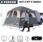 UNP SUV Tent for Camping, 6-Person SUV Tailgate Tent - Easy Set Up with Rainfly, 10'x9'x78in(H)